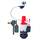 Wirquin 14014002 Mechanik 3/6 l + Wasserhahn TOPY 3/8, Messing