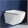 Rainsworth Wand WC Spülrandlos - Hänge Toilette Kraftvolle Spülung, mit effizienter Spültechnik, Kloschüssel inklusive WC-Sitz mit Absenkautomatik und Schnellspanner, Weiß, 48,5 cm