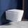 Rainsworth Spülrandlos Wand-WC Tiefspül Toilette - Hänge Toiletten mit effizienter Spültechnik, Kloschüssel inklusive WC-Sitz mit Absenkautomatik und Schnellspanner, Weiß, 48,5 cm lang