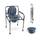 Mobiclinic®, Toilettenstuhl, Toilettensitz, Stahl, Puente, Mit Deckel, Wc Sitz, Höhenverstellbar, Máx. 100 Kg, Eimer Leicht Herauszuziehen, Armlehne, Grau