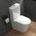 Mai & Mai Stand-WC 179T aus Keramik spülrandloses-WC 36x63x82cm bodenstehende-Toilette inkl.Spülkasten