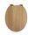 SINOBATH WC-Sitz mit Absenkautomatik, O-Form aus Stabilem MDF, Toilettendeckel mit Edelstahlscharnieren, Soft-Close & Geräuschlos, Holz-Optik