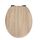 SINOBATH WC-Sitz mit Absenkautomatik, O-Form aus Stabilem MDF, Toilettendeckel mit Edelstahlscharnieren, Soft-Close & Geräuschlos, Holz-Optik