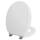 Angel Shield WC-Sitz aus Naturholz, WC-Sitz mit leise geschlossenen und schnell öffnenden Scharnieren, auch leicht zu reinigen, antibakterieller Toilettensitz (Weiß-Streifen)