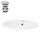 ML-Design Waschbecken Keramik Weiß glänzend 57x19,5x48,5cm Oval inkl Ablaufgarnitur Einbauwaschbecken mit Überlauf Badezimmer Aufsatzwaschbecken Einbauwaschtisch Waschschale Waschplatz Handwaschbecken