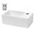 ECD Germany Waschbecken Waschtisch Keramik Weiß 350x205x125 mm Eckig, inkl. Ablaufgarnitur, Hahnloch rechts, Aufsatzbecken Aufsatzwaschbecken Handwaschbecken Aufsatzwaschtisch Waschschale Waschplatz