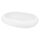 ECD Germany Waschbecken Waschtisch 630x420x120 mm aus Keramik Oval Weiß - Aufsatzbecken Aufsatzwaschbecken Handwaschbecken Aufsatzwaschtisch Spülbecken Becken Wasserfall Waschschale Waschschüssel