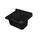 Negrari Waschbecken für Wandmontage, aus Harz, beständig gegen Säuren der üblichen Verwendung, feuchtigkeitsbeständig, Abfluss-Set im Lieferumfang enthalten, L 42 x B 34 x H 21, Schwarz mit Glitzer