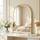 BEAUTYPEAK Bogen Wandspiegel mit Gold, 76x51 cm Bruchsichere Aluminiumlegierung Rahmen Bad Spiegel, Wand montierbar und zuverlässige Bogen Wandspiegel, geeignet für Schlafzimmer, Eingang, Bad