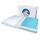 Bluewave Bedding Superdünnes CarbonBlue Max Cool Gel Memory Foam Kissen für Bauch und Rückenschläfer – dünnes, flaches Design für HalswirbelHalsausrichtung und tieferen Schlaf (8,25 cm Höhe,
