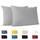 Dreamzie Set mit 2X Kissenbezüge Baumwolle 100% Jersey Baumwolle - Kissenhülle 2er Pack - Bettwäsche Doppelbett Kissenbezug - Kissen Schoner - Resistent und Hypoallergen (40 x 60 cm, Grau)
