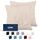 Dreamzie Kissenbezug 80x80 Beige 2er Set Mikrofaser Oeko-TEX Zertifiziert Kopfkissenbezug 80x80 Weich