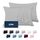 Kissenbezug 40x80 Grau 2er Set Mikrofaser Oeko-TEX Zertifiziert Dreamzie - Kopfkissenbezug 40x80 Weich