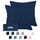 Kissenbezug 65x65 Dunkelblau 2er Set Mikrofaser Oeko-TEX Zertifiziert Dreamzie - Kopfkissenbezug 65x65 Weich