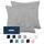 Dreamzie Kissenbezug 65x65 Grau 2er Set Mikrofaser Oeko-TEX Zertifiziert Kopfkissenbezug 65x65 Weich