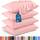 Utopia Bedding King-Size-Kissenbezüge – 4er-Pack – Hotelverschluss – weicher, gebürsteter Mikrofaserstoff – schrumpf- und farbecht, Kissenbezüge, Kingsize, 20 X 40 Inches (Rosa)