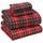 Ruvanti 4-teiliges Flanell-Bettwäsche-Set aus 100% Baumwolle, mit tiefen Taschen, warm, superweich, Flanell-Bettlaken-Set mit Bettlaken, Spannbetttuch und 2 Kissenbezügen (Kariertes Weihnachtsmotiv)