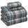 RUVANTI Flanell-Bettlaken-Set, 100% Baumwolle, doppelt gebürstet, Tiefe Taschen, 40,6 cm, für alle Jahreszeiten, atmungsaktiv und extra weich, warm und gemütlich, 4-teilig, Mintgrau