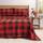 Great Bay Home Flanell-Bettwäsche-Set, Queen-Size-Größe, 100 % türkische Baumwolle, doppelt gebürstet, bedruckt, ultraweich, gemütlich, 4-teiliges Bettwäsche-Set (Büffelkaro, Rot/Schwarz)