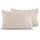 Elegant Comfort Luxuriöses, ultraweiches 2-teiliges Kissenbezug-Set, 1500 Premium-Mikrofaser in Hotelqualität, doppelt gebürstet, knitterfrei, Standard/Queen, Creme/Hellbraun