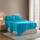 Nestl Bettlaken-Set – 1800 tiefe Taschen, Bettwäsche-Set – Hotel Luxus Doppelbett-gebürstete Mikrofaser – Spannbettlaken, Bettlaken, Kissenbezüge Split King Beach Blue
