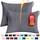 Utopia Bedding Waterproof Zippered Pillow Encasement – Pillow Protectors Jersey - 20 x 38 Inches (Pack of 2, King, Grey)