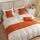 Morbuy Bettläufer und Kissen Bezug, Muschelmuster Jacquard Bettschal für den Fuß des Bettes Luxus Weicher Bettlaufer Schlafzimmer für Gästehaus Hotel Schlafzimme (45x180cm (Bettläufer),orange)