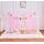 WANFASO Rosa Pferd Betthimmel-Vorhänge mit Lichtern, Prinzessinnen-Betthimmel für Mädchen, Kinderzimmer-Dekoration, durchsichtige Einzelbett-Betthimmel-Vorhänge, Schal (2 Paneele)