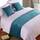 QRGMKL Premium Samt Bettläufer Tagesdecke, weich kein verblassender Bettschal Läufer für Schlafzimmer Hochzeitszimmer Home Hotel Bettwäsche Dekorationen-Sky Blue||260X50cm for 2m Bed