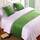 QRGMKL Premium Samt Bettläufer Tagesdecke, weich kein verblassender Bettschal Läufer für Schlafzimmer Hochzeitszimmer Home Hotel Bettwäsche Dekorationen-Green||260X50cm for 2m Bed