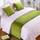 QRGMKL Premium Samt Bettläufer Tagesdecke, weich kein verblassender Bettschal Läufer für Schlafzimmer Hochzeitszimmer Home Hotel Bettwäsche Dekorationen-Mustard Green||2 Pillowcases(45X45cm)