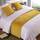 QRGMKL Premium Samt Bettläufer Tagesdecke, weich kein verblassender Bettschal Läufer für Schlafzimmer Hochzeitszimmer Home Hotel Bettwäsche Dekorationen-Yellow||2 Pillowcases(45X45cm)