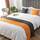 TTiiLoe Luxuriöser Bettläufer, Bettschal für Bettwäsche, Dekoration, moderne Decken, Tagesdecke, Hotel-Bettbezug, Schutz für Schlafzimmer, orangegrau, 50 x 210 cm für 1,5 m Bett