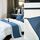 TTiiLoe Luxuriöser Bettläufer, Bett-Schal für Bettwäsche, Dekoration, moderne Decken, Tagesdecke, Hotel-Bettbezug, Schutz für Schlafzimmer, blau, 50 x 210 cm für 1,5 m Bett