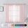 Aiyufeng Durchsichtige Vorhänge, 114 cm Länge, 2 Paneele, lichtfilternde, luftige Stangentasche, Hellrosa, Fenstervorhang, Behandlungsvorhänge für Küche, Schlafzimmer, Wohnzimmer, jeweils 106 x 114 cm