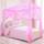 South To East Prinzessin Baldachin Bettvorhänge für Mädchen Kinderbett Baldachin 4 Ecke Bettvorhänge Prinzessin Bettvorhang für Mädchen Zimmer Dekor Twin Größe Rosa, 200 * 100 * 190cm