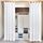 KOUFALL Schrankvorhang für offenen Schrank, durchscheinende Leinen-Vorhänge für Studentenzimmer, 200 cm lang, Weiß