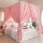 AIKASY Prinzessinnen-Betthimmel-Vorhänge mit Bändern oben, winddicht und lichtdicht, für Mädchen und Erwachsene, Schlafzimmer, Dekoration, Betthimmel-Vorhänge (voll, Rosa)