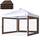 SCOCANOPY Seitenwand mit transparentem Fenster für 25,4 x 25,4 cm große Baldachinrahmen, 3 Stück, Braun