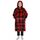 Waitu Tragbare Decke für Kinder, tragbare Decke, Kapuzenpullover, Geschenke für Teenager, Mädchen und Jungen, warme Decke, Sweatshirt für Teenager, Hoodie-Decke mit Ärmeln, Rot und Schwarz kariert