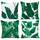 Wilproo Tropical Leaves Throw Pillow Covers, Decorative Cotton Linen Burlap Square Outdoor Cushion Cover Pillow Case for Car Sofa Bed Couch 18 X 18 Inch,4 Pack