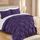 Andency Violettes Bettdecken-Set (200 x 228 cm), 3-teilig (1 Biesendecke und 2 Kissenbezüge), Mikrofaser, Quetschfalten, Doppelbettgröße, leicht und weich