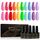 Shining She UV Nagellack Set,10 Farben Sommer Frühling Gel Nagellack Set Rosa Rot Orange Grün Blau Lila Soak Off UV LED Gel Nail Polish für Anfänger DIY Nail 8ML
