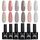 TOMICCA 6 Farben UV Nagellack Rose Nude Grau Set Gel Schellack Nagellack Herbstfarben Soak Off UV/LED Geschenk Für Starter Nail Art Salon DIY Home, 8ml
