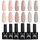 TOMICCA 6 Farben UV Nagellack Nude Set Herbst Natürliche Farbe Gel Nagellack Soak Off Geschenk Nicht Giftig und Langlebig für Starter Nail Art Salon DIY Home, 8ml