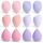 AiQInu 12 stück Make Up Schwamm, Foundation Beauty Blender, Makeup Sponge Set, Beauty Sponge für Flüssiges Foundation Puder, Foundation Puff Kosmetik Werkzeug