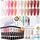 Born Pretty Polygel Starter Set mit UV Lampe - Poly Gel Nägel Set 12 Farben Nude Klar Jelly Rose Nagelverlängerung Kit Base Top Coat Slip Solution Alles-in-Einem-Kit
