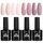 TOMICCA UV Nagellack Set, 4 Farben Nudefarben Rose Gel Nagellack, Soak-Off UV/LED Geschenk für Nagelstudio DIY Home, 8ML