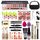 JWEX 30 Stück All in One Make Up Set, Multifunktions Schminke Set für Frauen, 12 Farben Lidschatten Palette, Augenbrauenstift Wasserfest, Mascara, Eyeliner, Makeup Pinsel (A202)