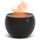 SALKING Aroma Diffuser Flammeneffekt, Aromatherapie Diffusor für ätherische Öle, Duftöldiffusoren Raumbefeuchter, LED Warmlicht Duftdiffusor für Baby, Zuhause Büro oder Yoga(Schwarz)